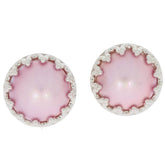 Sterling Silver Semi Mount Earrings Setting Round RD 10X10mm Cab - Syzjewelry